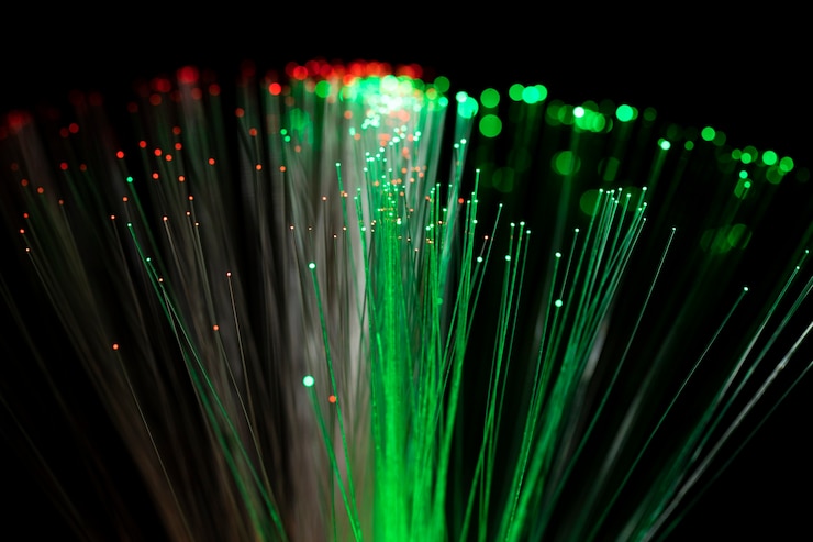 Foto gratuito de cerca los hermosos detalles de fibra óptica