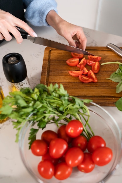 Foto gratuita de cerca los ingredientes utilizados para cocinar