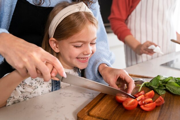 De cerca los ingredientes utilizados para cocinar