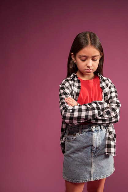 Cerca de lindo retrato de niño