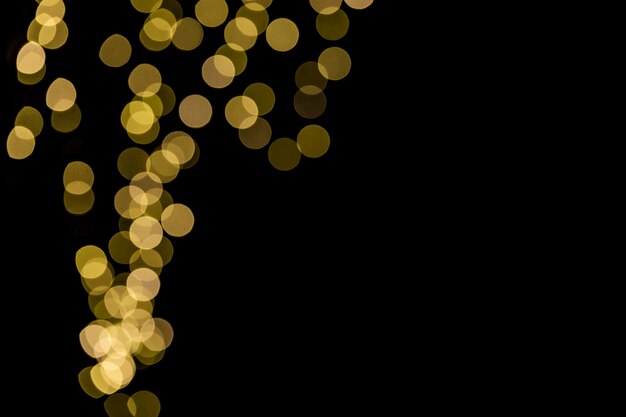 Cerca de luces bokeh con espacio de copia