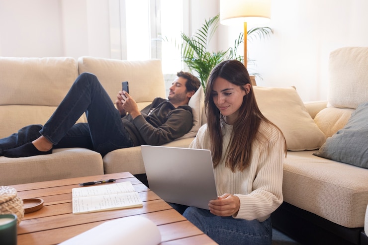 Foto gratuito de cerca a las personas que trabajan desde casa