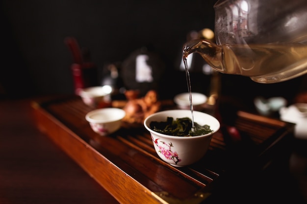 La ceremonia del té chino tradicional.