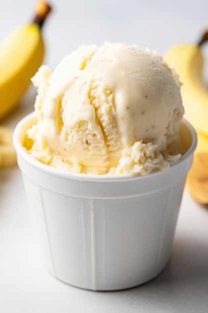 Foto gratuita cerrado en el helado de plátano