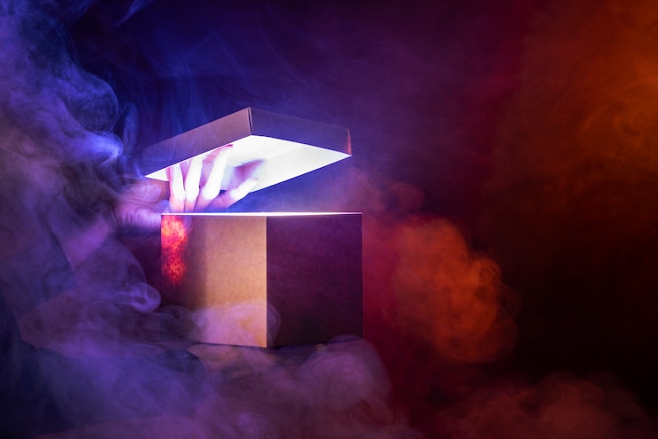 Foto gratuito cerrar en caja misteriosa