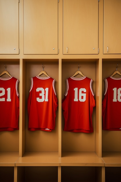 Cerrar el casillero de baloncesto con equipo