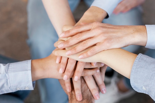 Foto gratuita cerrar el concepto de terapia de grupo