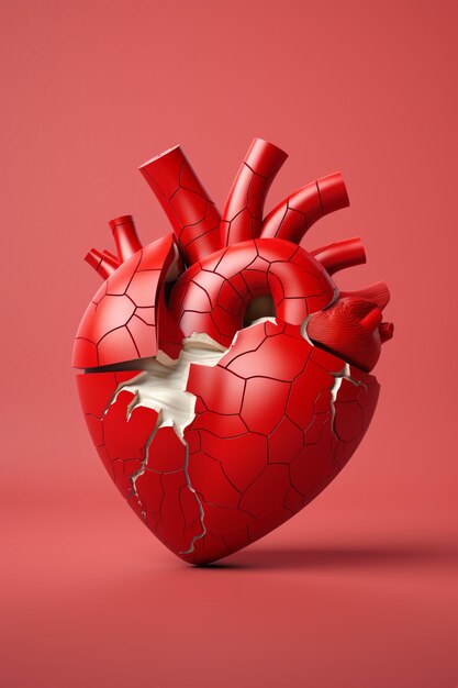 Cerrar corazón roto rojo