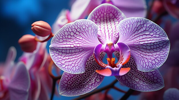 Cerrar la delicada orquídea