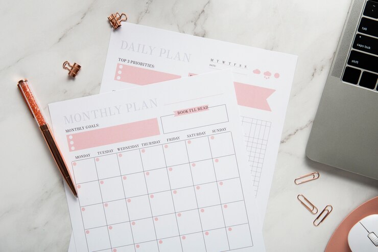Foto gratuito cerrar el diseño del calendario