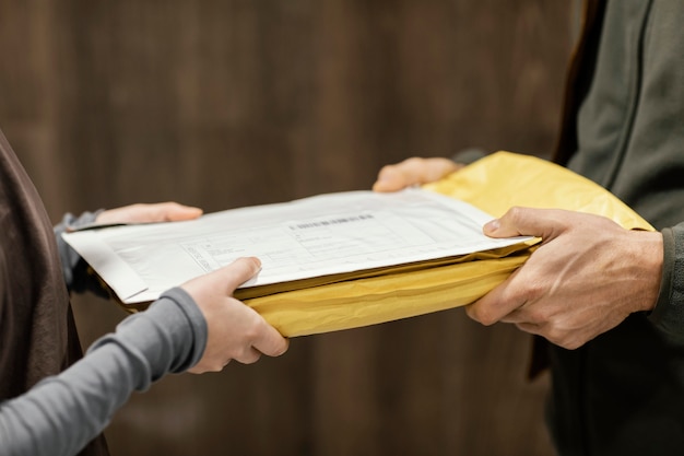 Cerrar la entrega del paquete del cliente