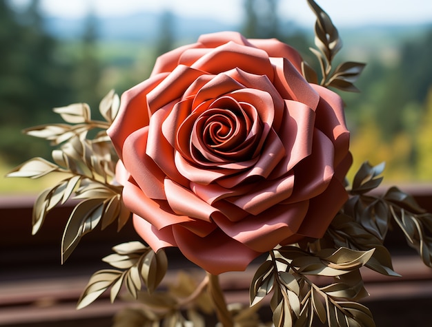 Foto gratuita cerrar la escultura de rosa