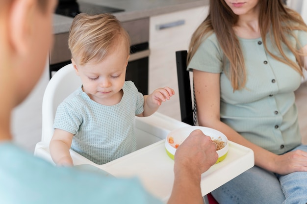 Cerrar familia con niño