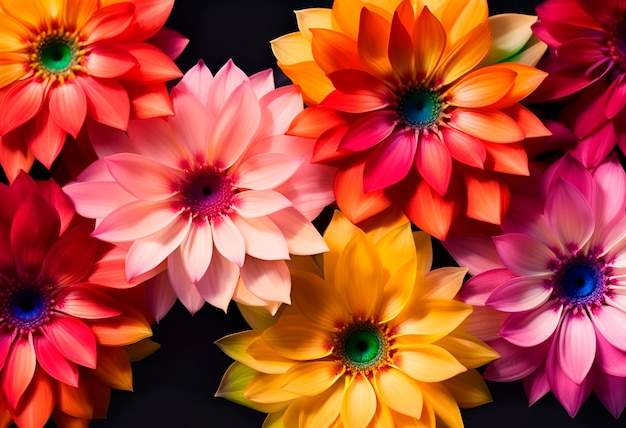 Foto gratuita cerrar una flor con pétalos multicolores