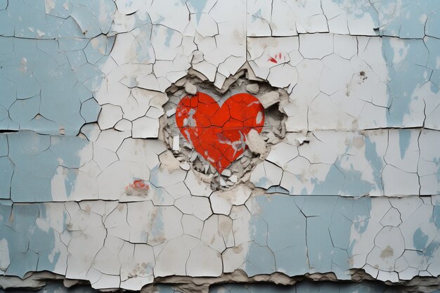 Cerrar el graffiti de corazón roto