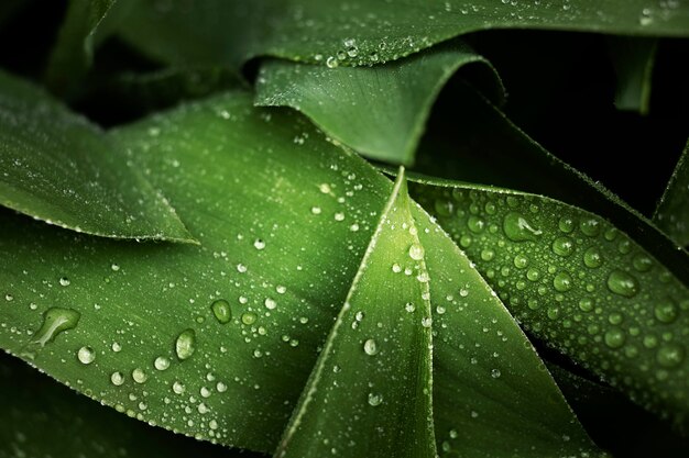 Cerrar en hojas verdes en la naturaleza