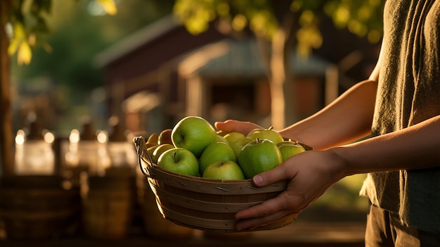 Cerrar las manzanas que se organizan en la tienda