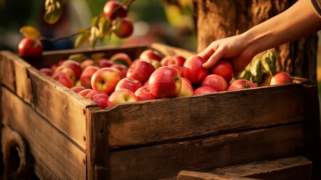 Cerrar las manzanas que se organizan en la tienda