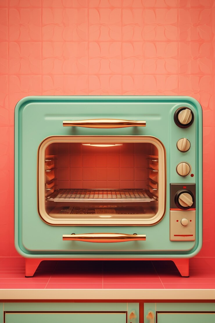 Foto gratuito cerrar en microondas retro