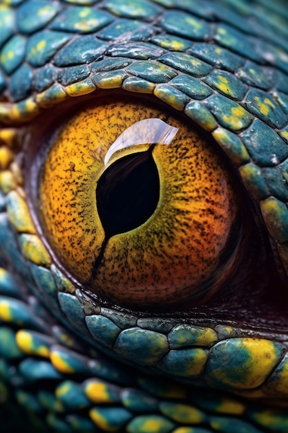 Foto gratuita cerrar el ojo de serpiente