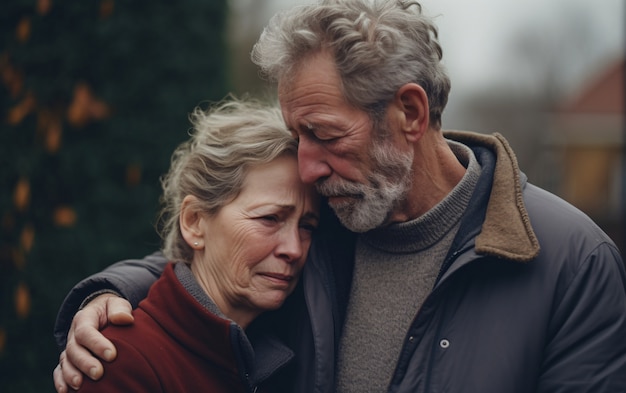 Cerrar una pareja triste juntos