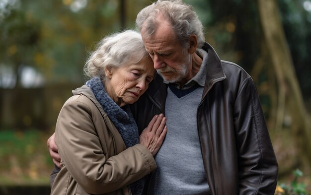 Cerrar una pareja triste juntos