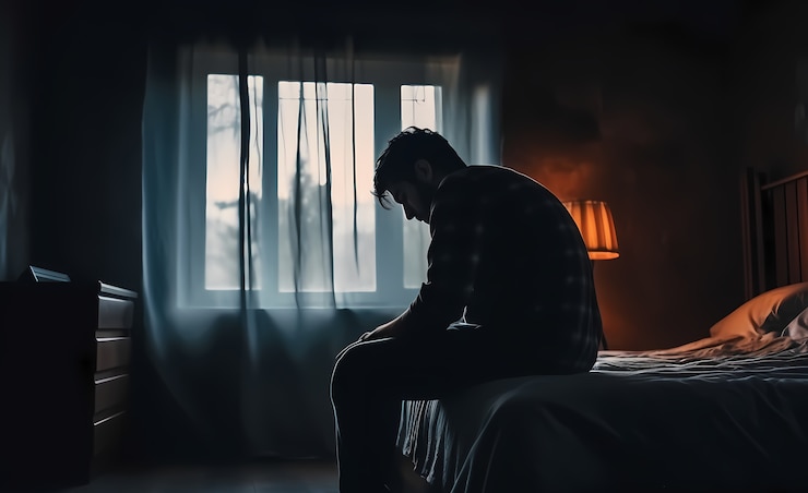 Foto gratuito cerrar a una persona que sufre de ansiedad