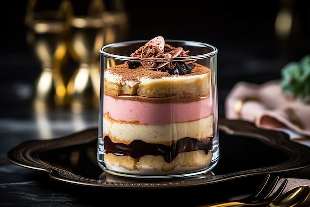 Foto gratuita cerrar el postre elegante