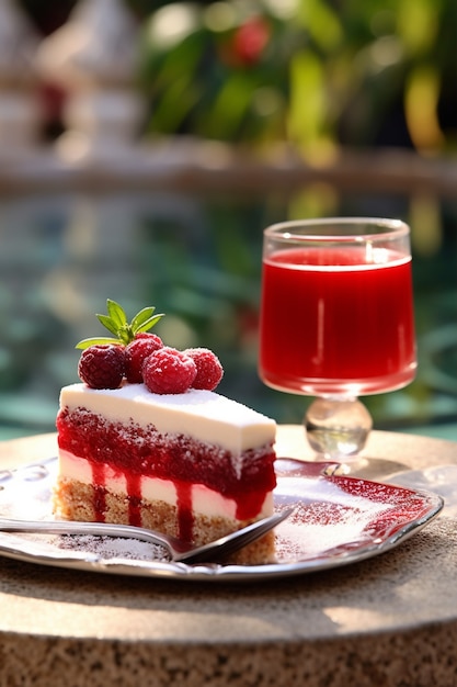 Foto gratuita cerrar el postre elegante