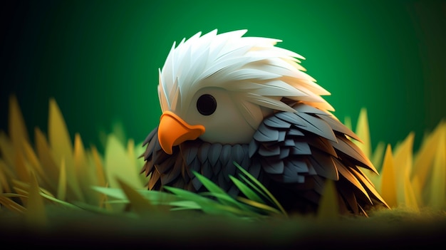 Cerrar la representación 3D del águila