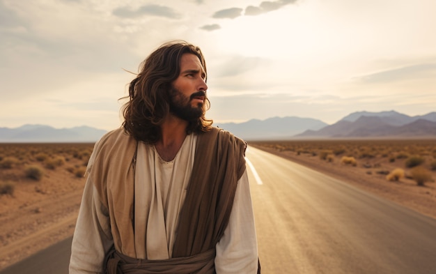 Cerrar el retrato de Jesús