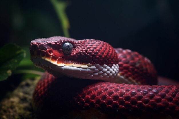 Cerrar en serpiente en hábitat natural