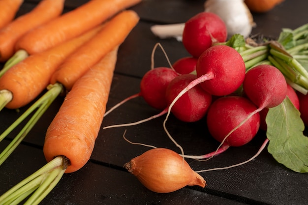 Cerrar en verduras en la cocina