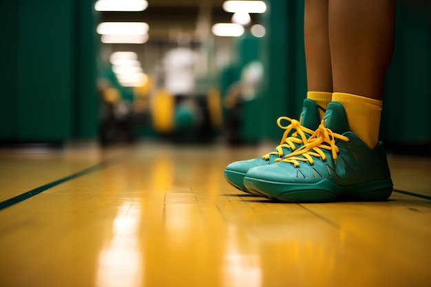 Foto gratuita cerrar las zapatillas de baloncesto