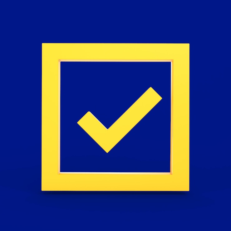 Photo Gratis check mark button front side