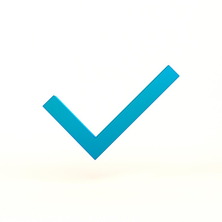 Photo Gratis check mark icon front side in white background