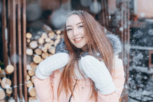 chica en invierno