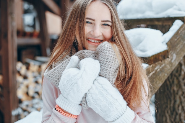 chica en invierno