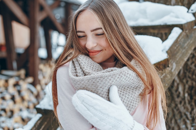 chica en invierno