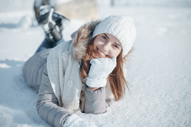 chica en invierno