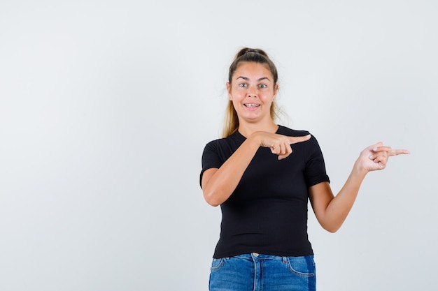 Foto gratuita chica joven expresiva posando en el estudio