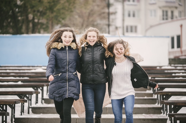 chicas en invierno