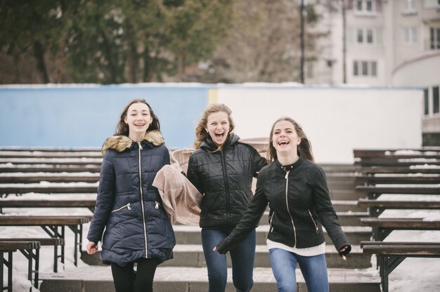 chicas en invierno