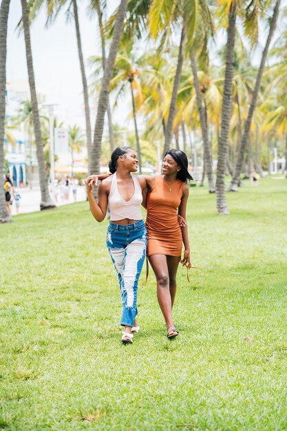 Chicas negras pasando tiempo juntas