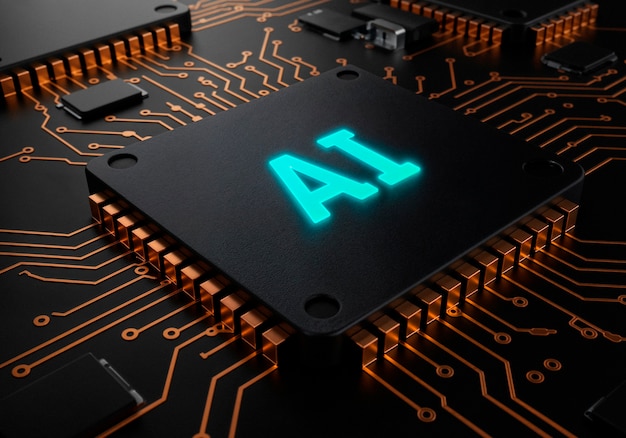 chip Ai en una placa de circuitos