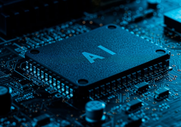 Chip de IA en una placa de circuito