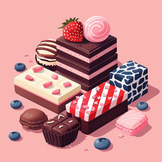 Foto gratuita chocolate cartoon illustration