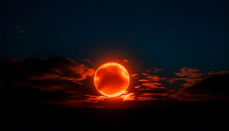 Foto gratuito el cielo del atardecer resplandeciente es un fenómeno natural de belleza generado por ia