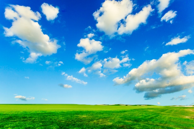 cielo azul y nubes blancas