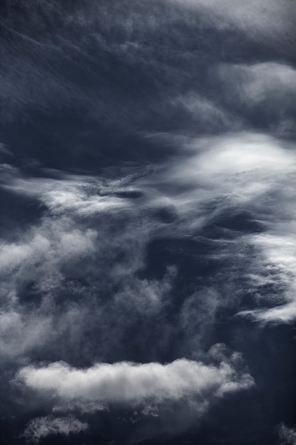 cielo azul con nubes de cerca